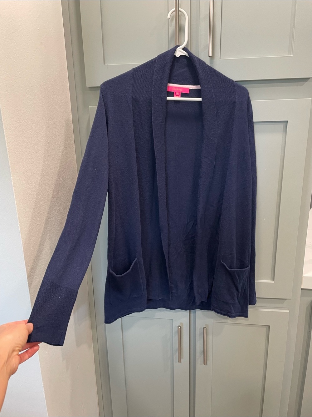 Lilly Pulitzer Navy Open-Front Cardigan
